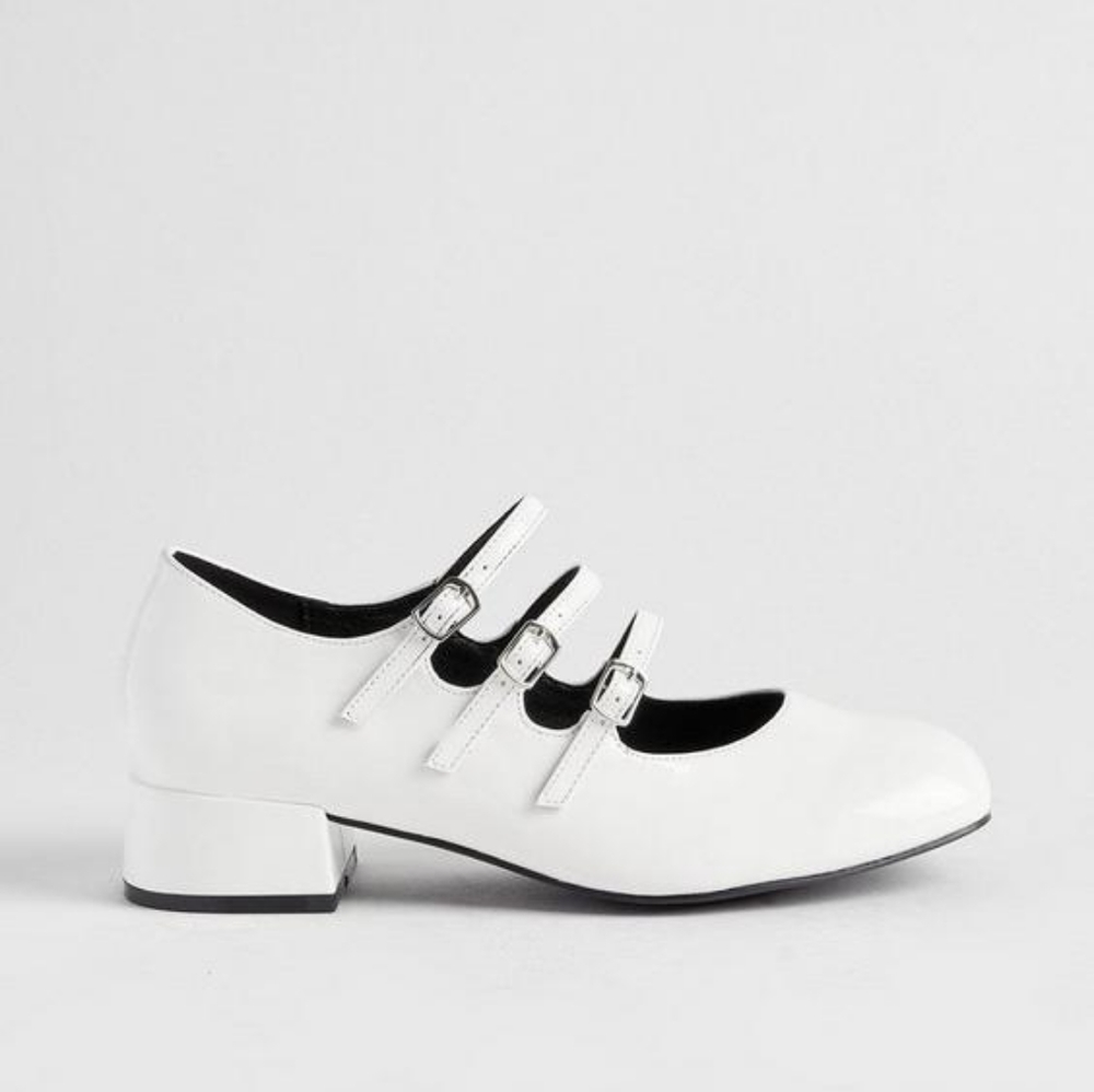 NWT Torrid Multistrap Micro Heel Mary Jane in White